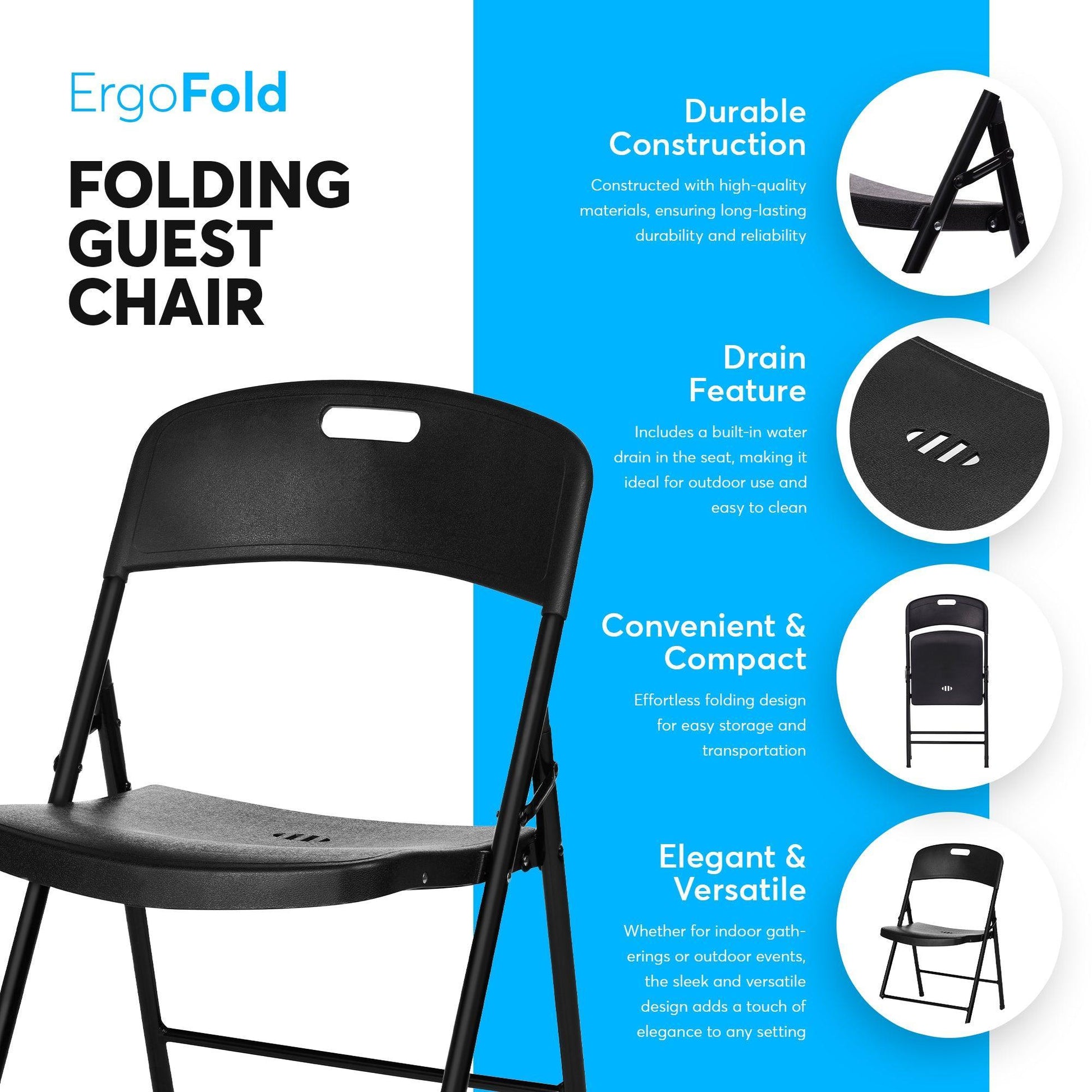 ErgoFold Plastic Folding Chair - Oline