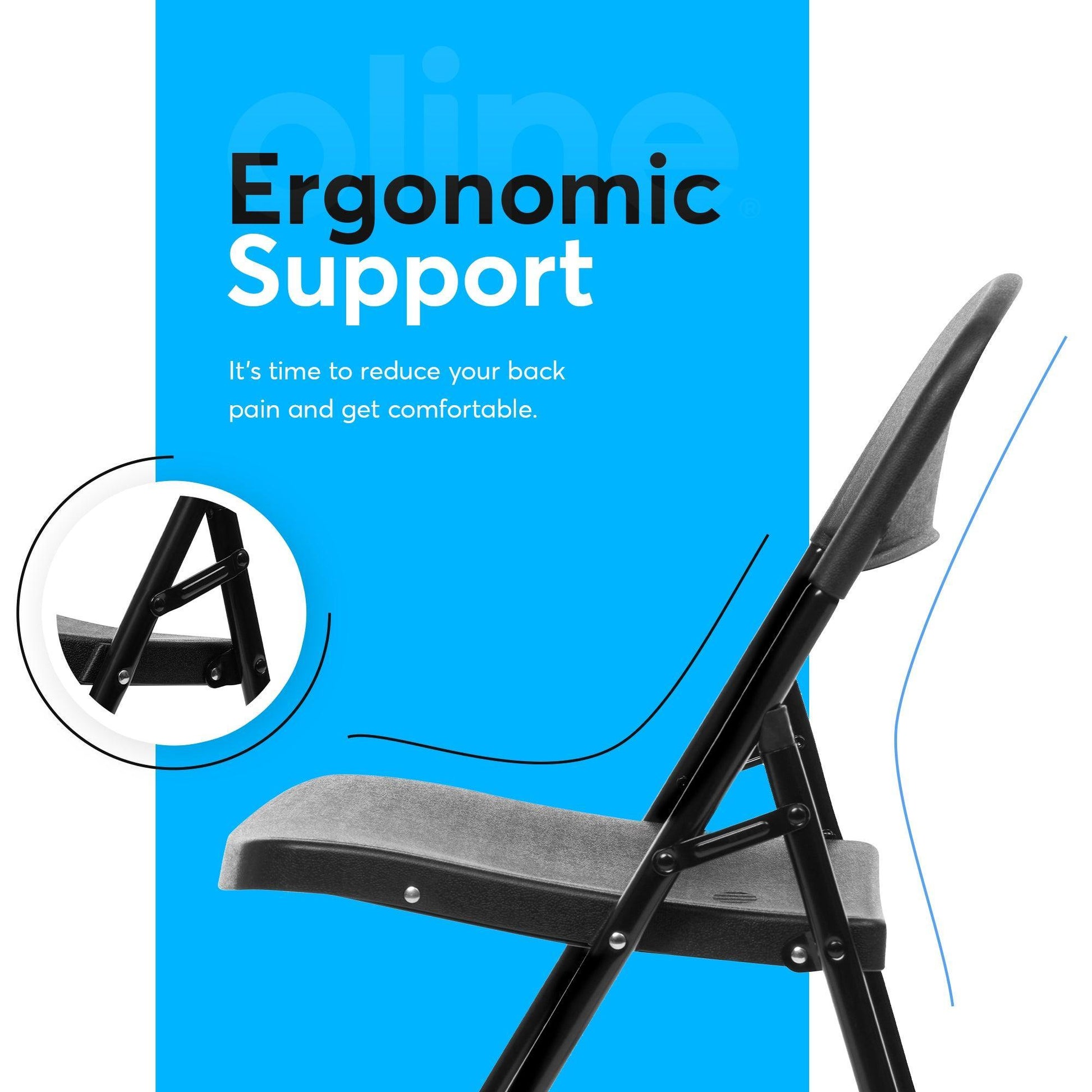 ErgoFold Plastic Folding Chair - Oline
