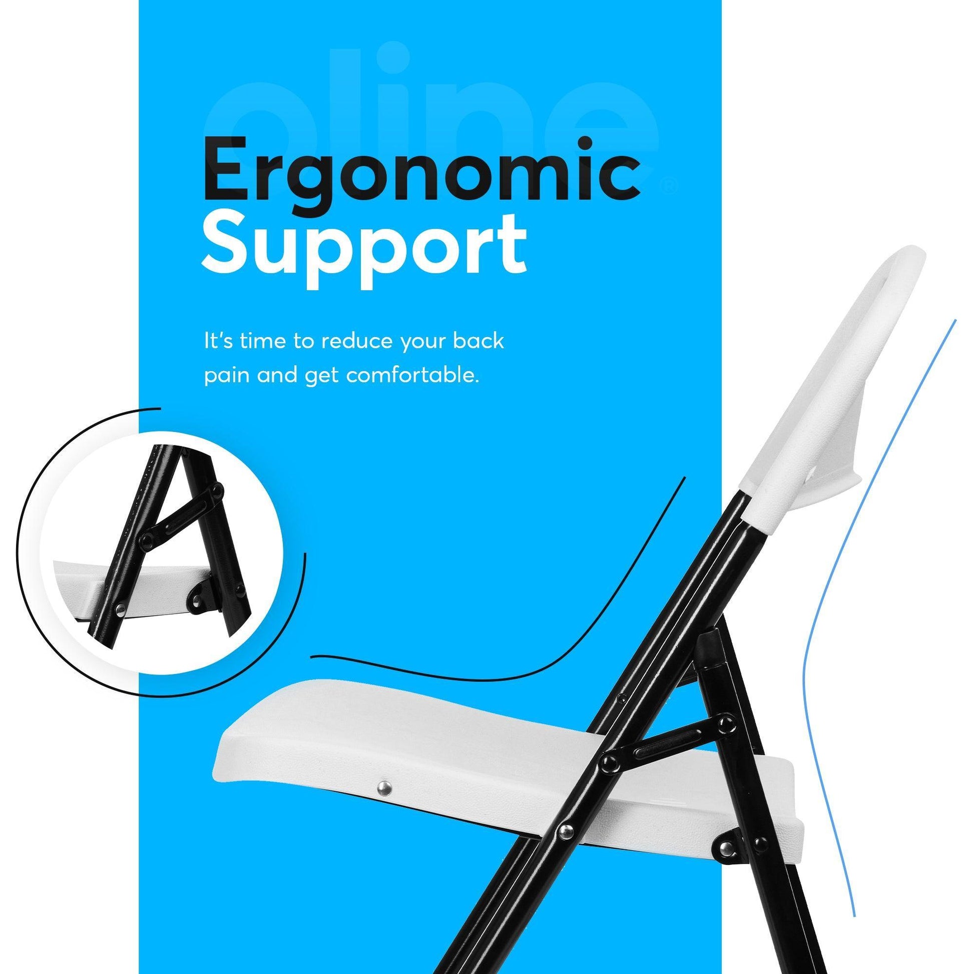 ErgoFold Plastic Folding Chair - Oline