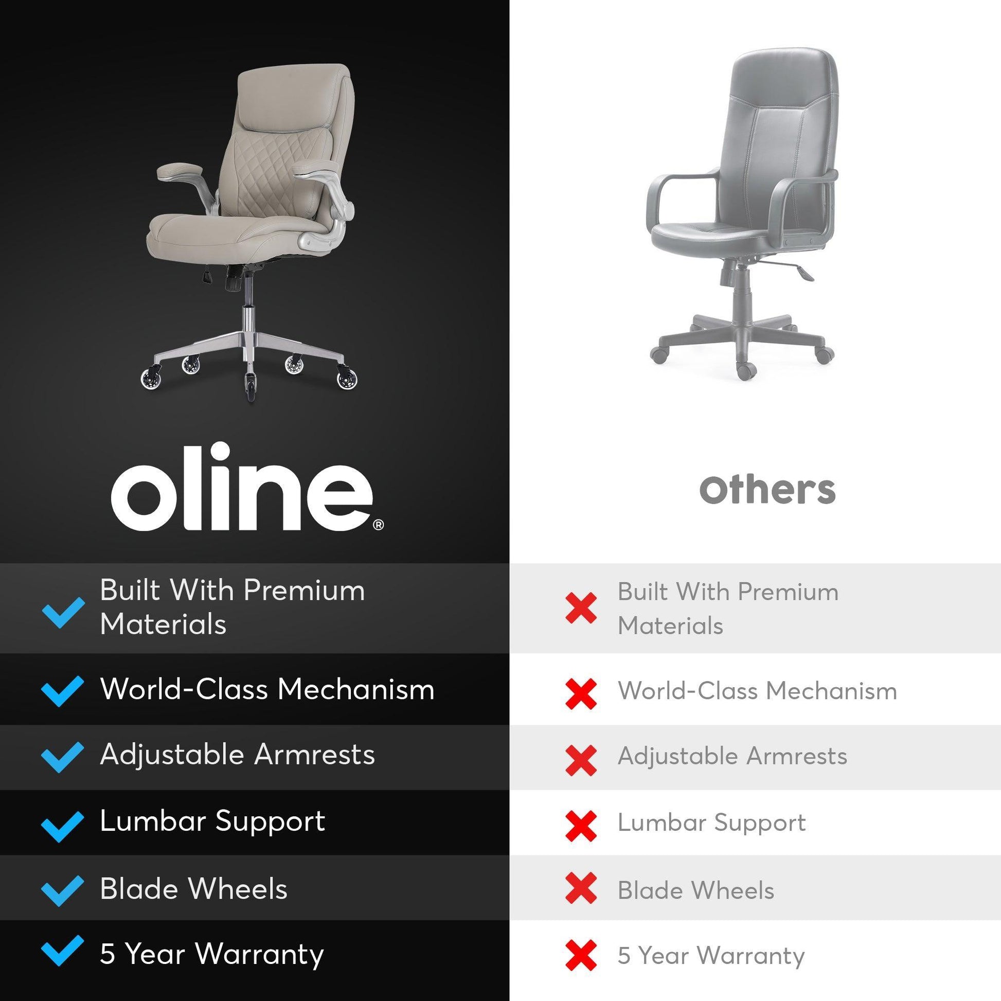 ErgoAce Executive Ergonomic Office Chair - Oline