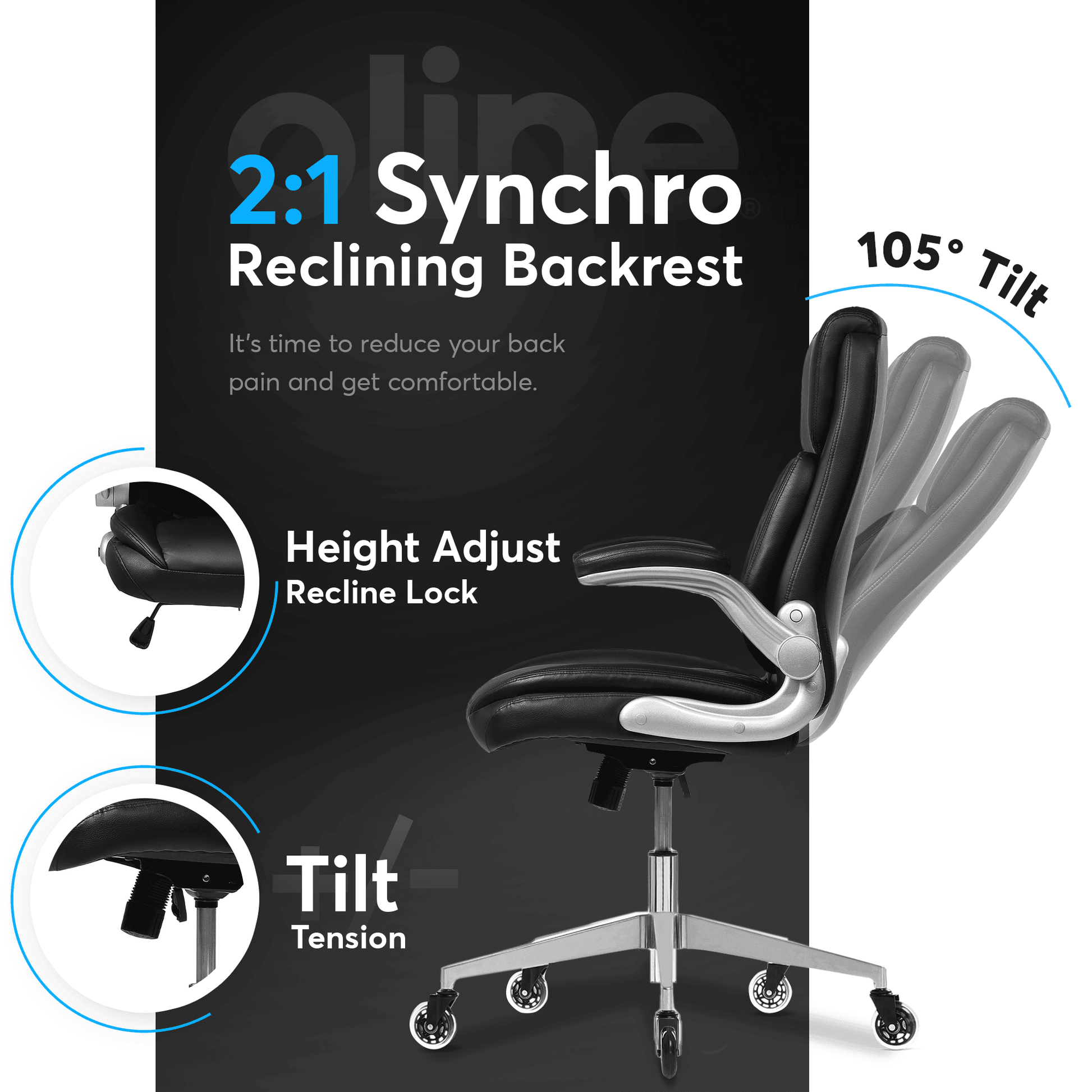 ErgoLux Executive Ergonomic Office Chair - Oline