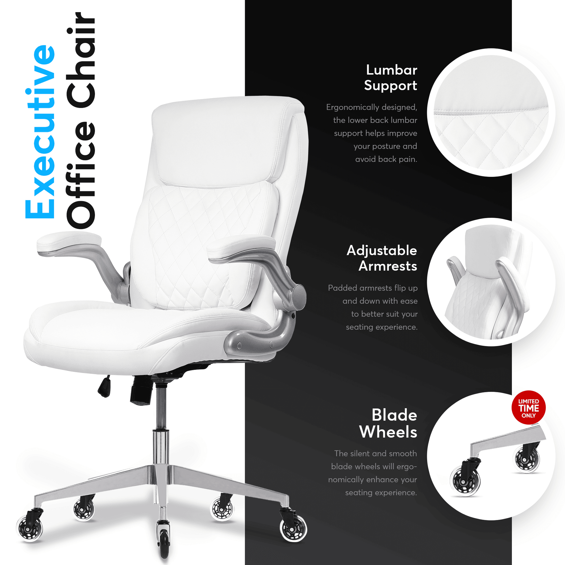 ErgoLux Executive Ergonomic Office Chair - Oline