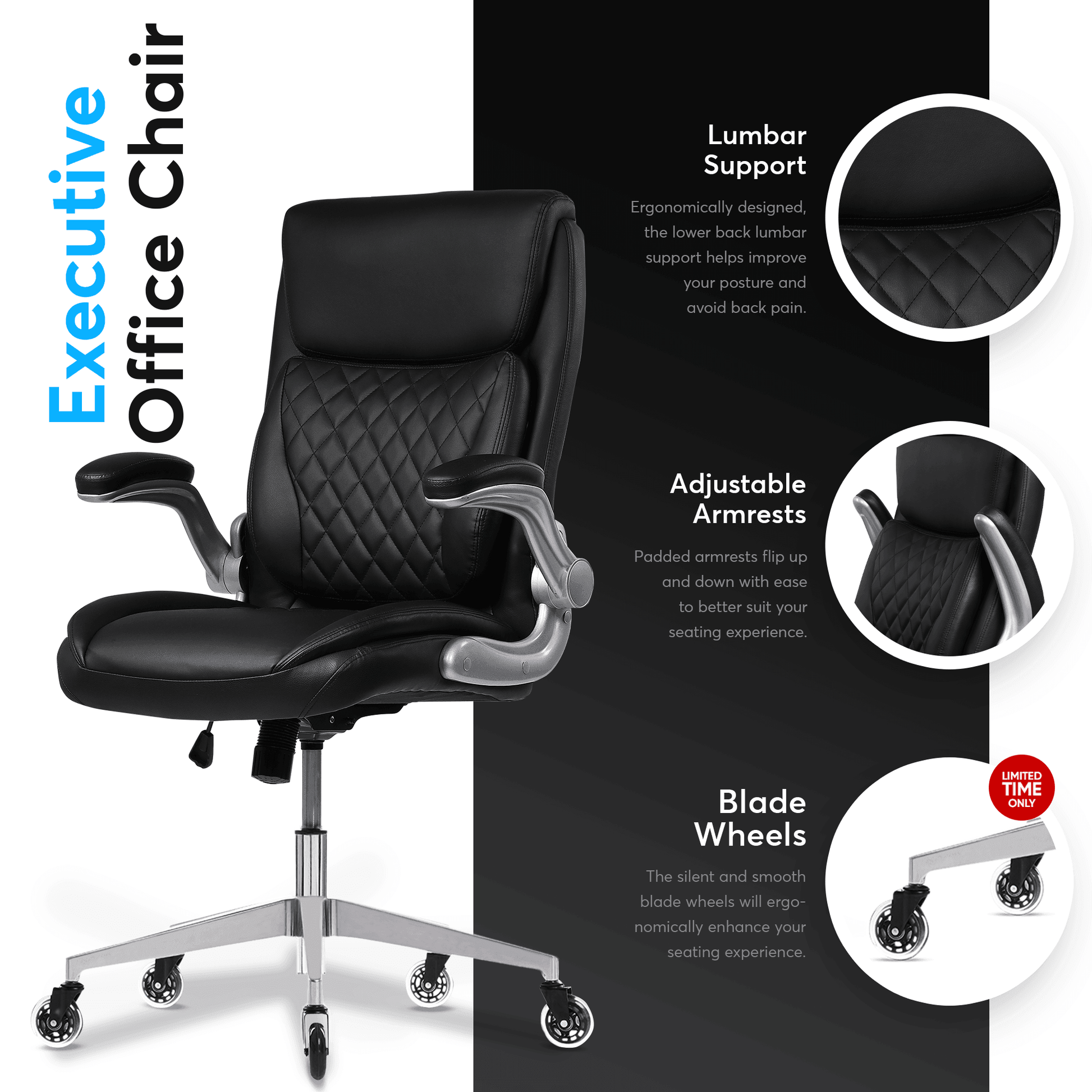 ErgoLux Executive Ergonomic Office Chair - Oline