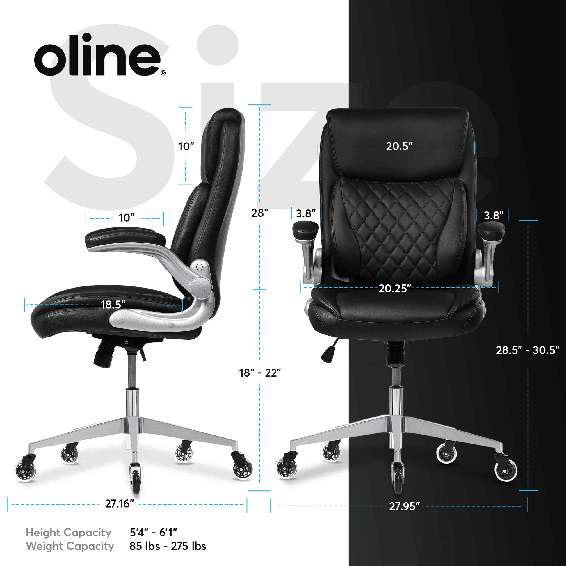 Ergonomic Office Chair - Black/White